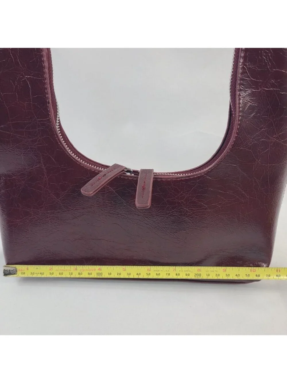 NEW 8 Other Reasons Burgundy Faux Leather Mini Shoulder Bag With Dust Bag - Picture 7 of 9